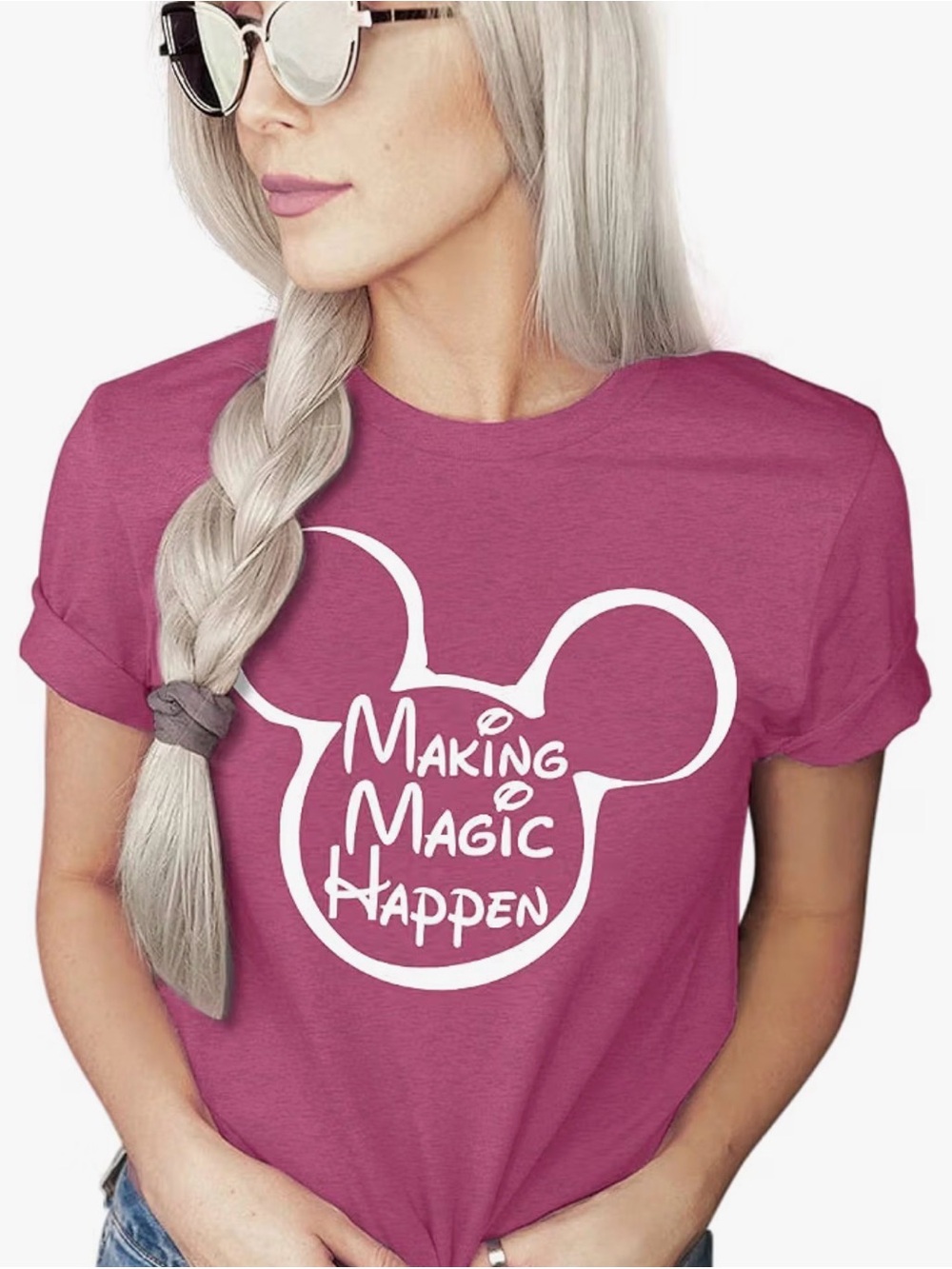 Women’s Pink Disney ‘Making Magic Happen' Tee